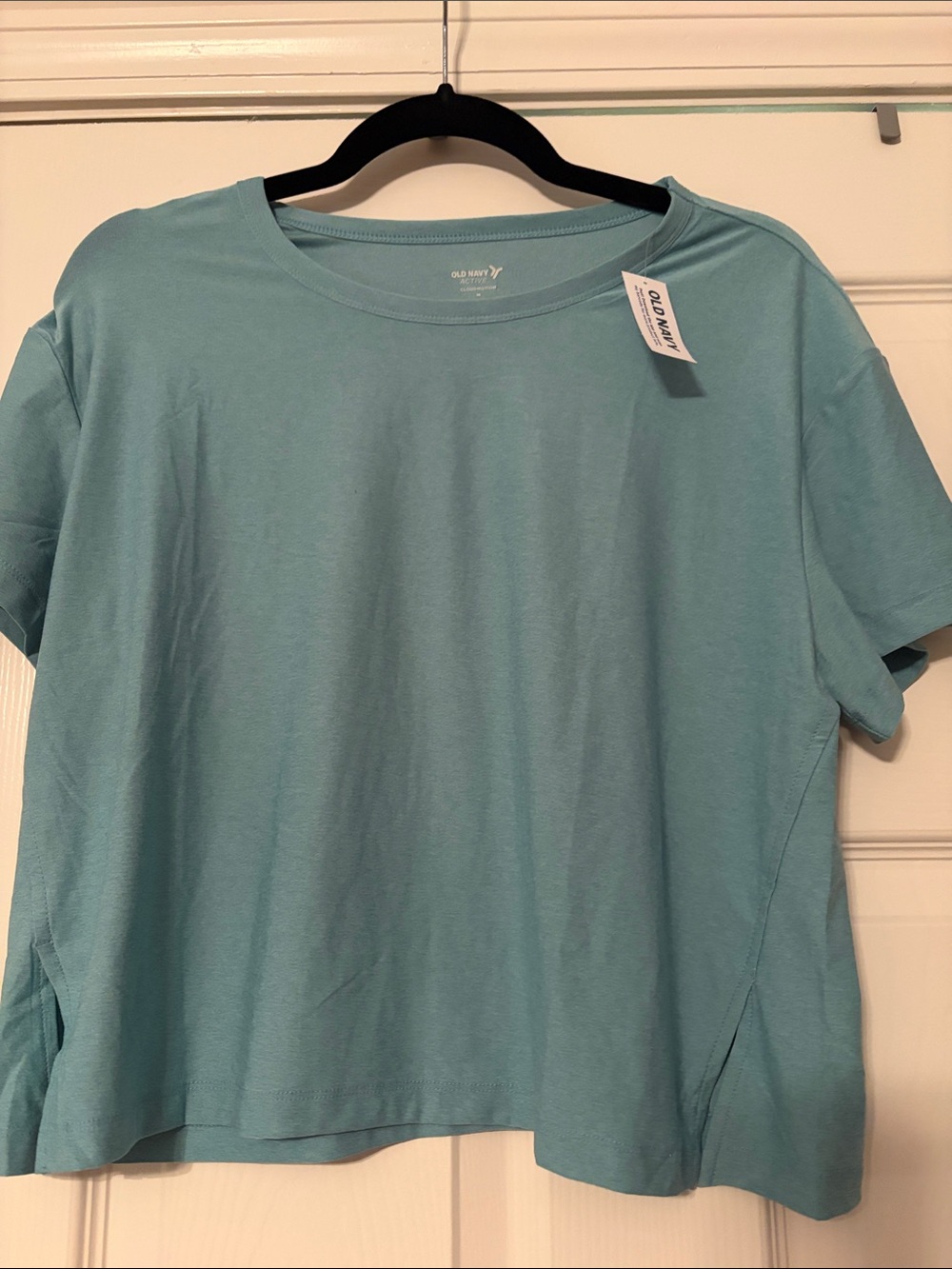 Old Navy Women’s Short-Sleeve Crewneck T-Shirt Cropped - Light Teal